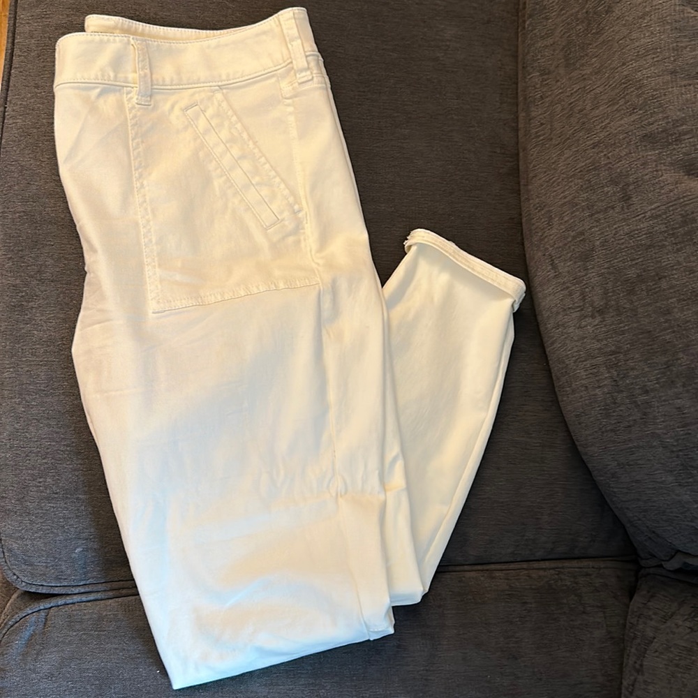 LOFT Modern Skinny Cream Pant - Size 14